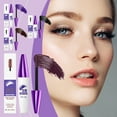 thumbnail image 4 of HYLLai 5D Fiber Mascara, Waterproof Volumizing & Lengthening for Clump-Free Lashes, 15g (Purple-A), 4 of 5