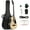Natural, variant on GLARRY Full Size Acoustic Electric Bass Guitar Beginner Kit, Cutaway 4 Strings Electric Acoustic Bass Guitar w/Inbuilt Tuner, Bag, Strap, Picks, Strings, Basswood Bass Guitarra, Matte Black