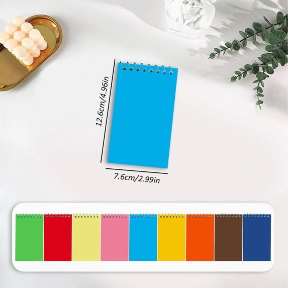 1 Pc Spiral Memo Pads Top Wire Bound Pocket Notebook Mini Ruled Notepad Portable Pocket Notepad Multicolor Notebook for Listing, Planning, Note Taking, Journaling, 2.99x4.96 Inch, Yellow