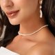 thumbnail image 3 of Collar de perlas de 1 pieza para mujer, corto, redondo, de imitación, con perlas blancas para boda y novia, 3 of 5