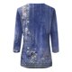 thumbnail image 4 of Camisetas Gráficas SCZ de Manga 3/4 para Mujer Talla 3XL Azul, 4 of 8