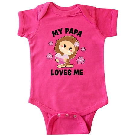 

Inktastic My Papa Loves Me with Bigfoot Gift Baby Girl Bodysuit