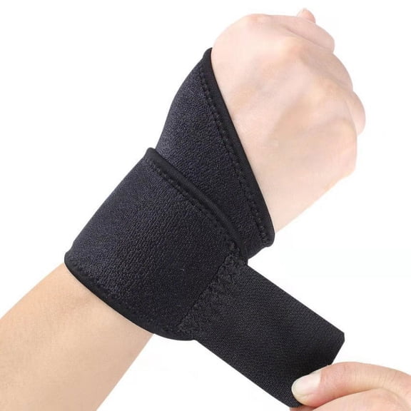 2 pcs Wrist Support Brace, Adjustable Wrist Brace Strap for Fitness, Weightlifting, Tendonitis, Carpal Tunnel Arthritis, Joint Pain Relief, Wrist Tendonitis (Black)