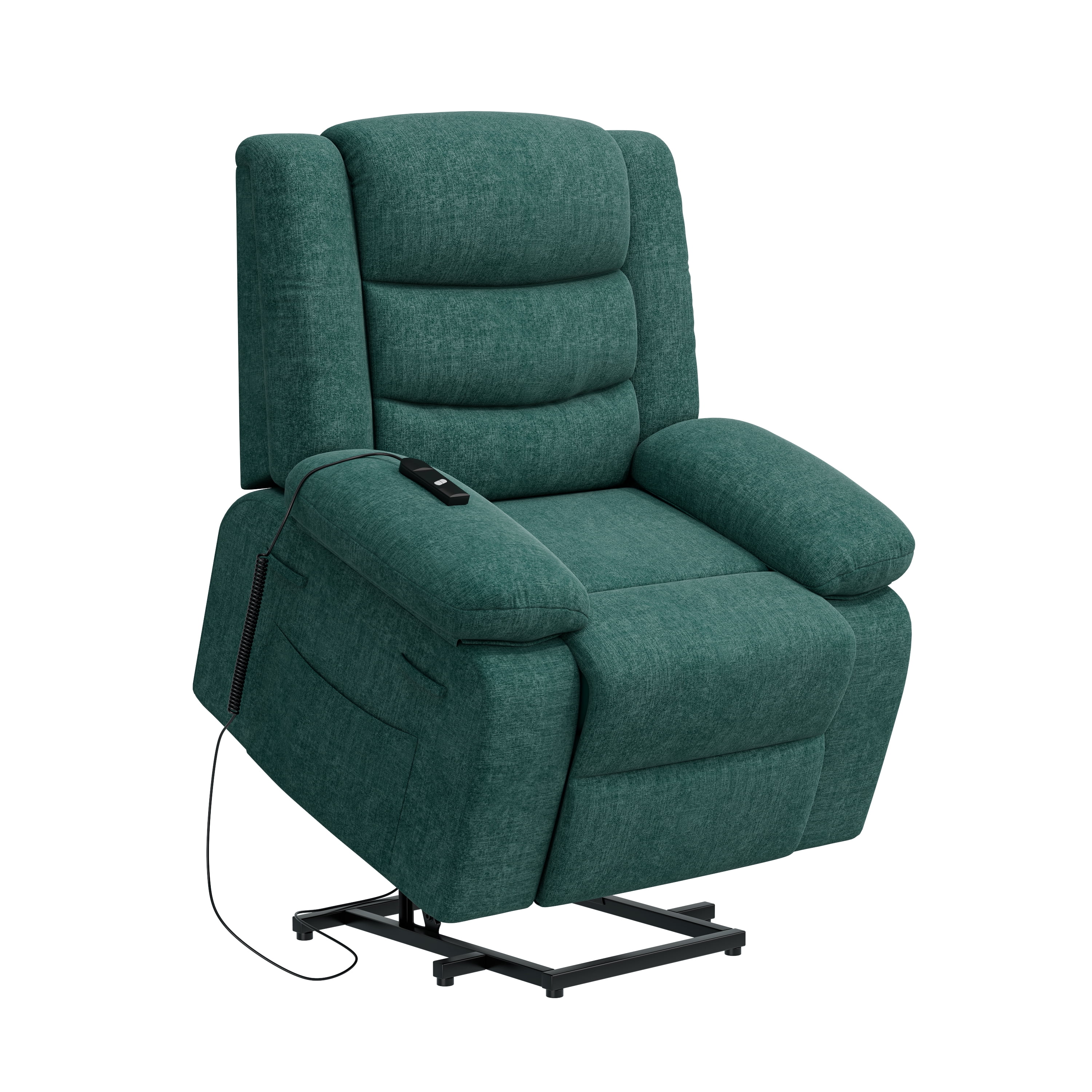 Homesvale Power Lift and Recliner Chair, Jade Green Chenille, For Living Room & Bedroom
