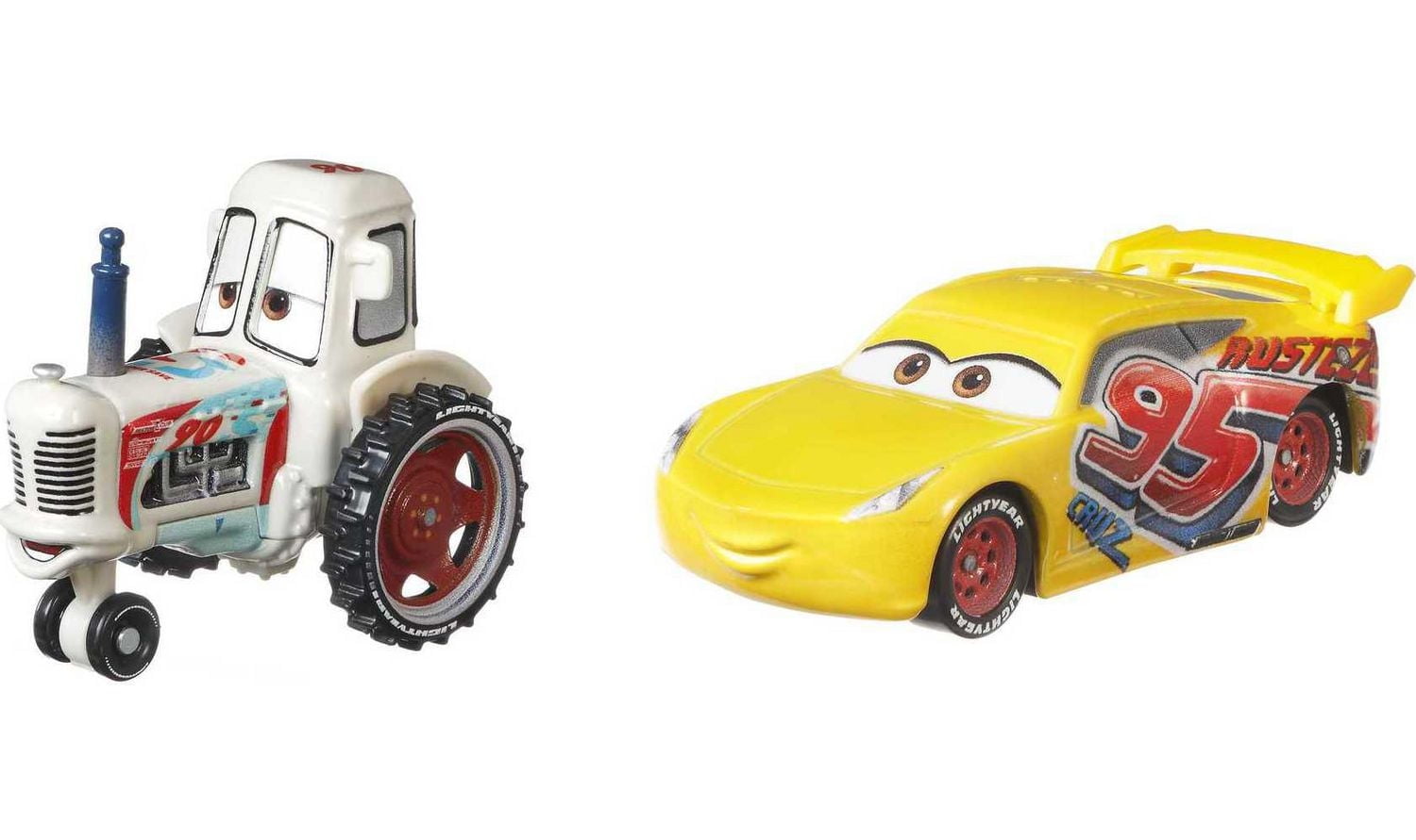 Disney Pixar Cars Bumper Save Racing Tractor and Rust-eze Cruz Ramirez 2-Pack