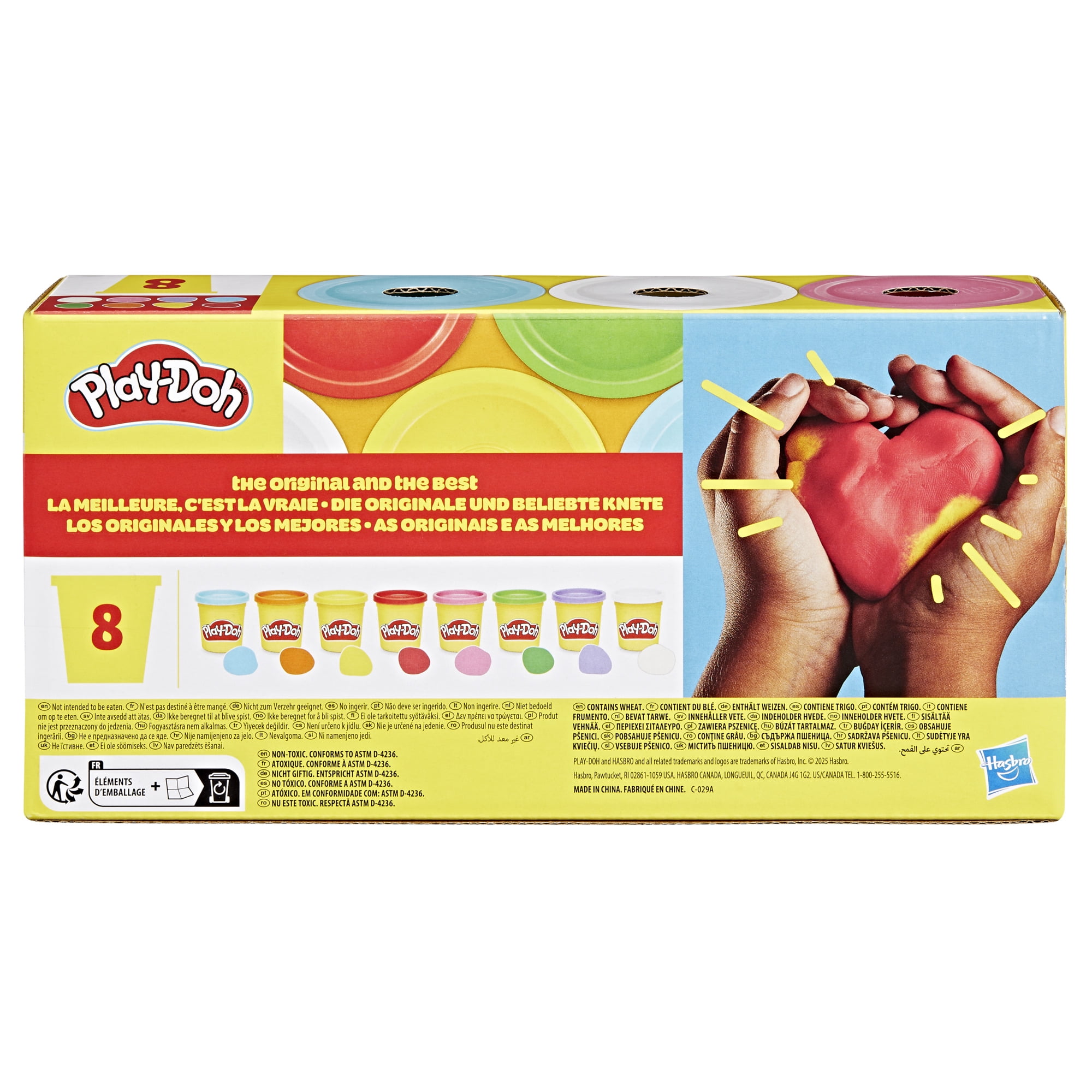 Play-Doh 8 Pack Rainbow Colors, 3 Ounce Cans, Arts & Crafts for Kids 2+