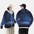 thumbnail image 6 of Haiem Retro Blue Glitter UPF 50+ Fishing Shirts for Men Long Sleeve UV Sun Protection Hoodie Non-Mask Outdoor Hiking Shirts, 6 of 9