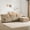 Khaki, variant on 110" Modular Sectional Sofa with Charging Station, L-Shaped Chenille Cloud Couch with Extra-Wide Seat and Moveable Ottoman for Living Room, Khaki