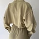 thumbnail image 4 of Conjunto de 2 piezas para mujer top con solapa acogedor y pantalón con cordón ropa de primavera y otoño, 4 of 6