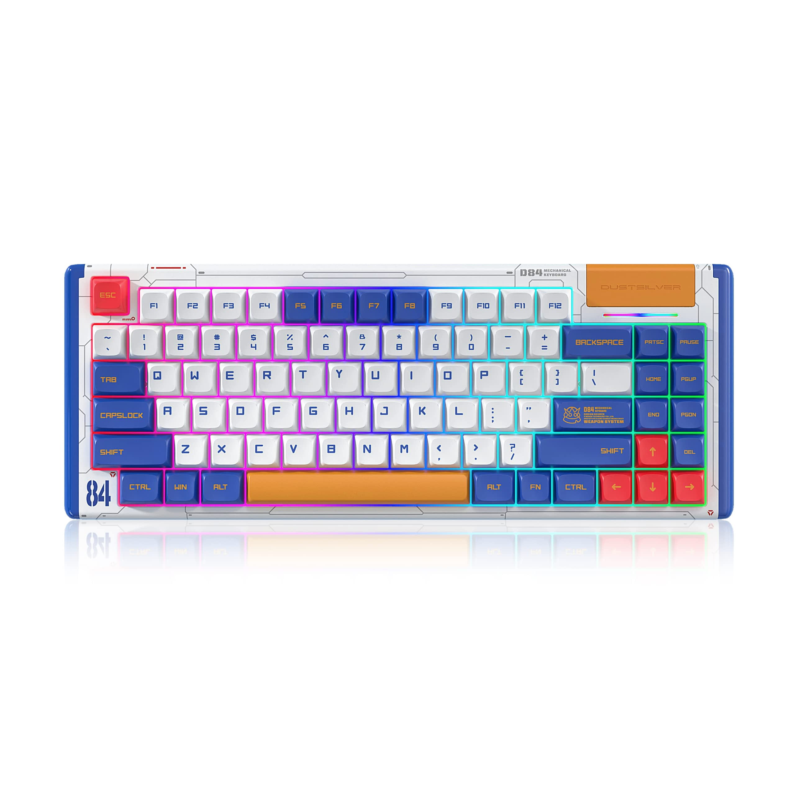 D84 Wireless Mechanical Keyboard, Triple Mode 2.4G/BT5.0/USB-C Hot ...