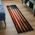 thumbnail image 3 of Runner Rug 2'x6', Vintage American Flag Washable Non-Slip Hallway Runner Rugs, Country Stars Stripes Wood US Flag Bedside Rugs Floor Mats Carpet Runners for Kitchen Bathroom Laundry Room, 3 of 8
