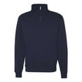 thumbnail image 1 of Sudadera con cuello de cadete y cremallera de 1/4 Jerzees NuBlend para hombre color azul marino XL 995MR, 1 of 1
