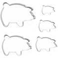 thumbnail image 2 of Large Pig Cookie Cutter Set 5-Piece Stainless Steel Mexican Marranitos Fondant Molds, 2 of 8