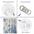 thumbnail image 5 of Blue Coastal Starfish Waterproof Fabric Shower Curtain,Beach Ocean Nautical Shells Conch Waterproof Fabric Shower Curtain for Bathroom Curtains Bathtubs Shower Curtains with 12 Hooks Standard 72x72, 5 of 8