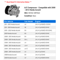 thumbnail image 2 of A/C Compressor - Compatible with 2008 - 2012 Honda Accord 2009 2010 2011, 2 of 2