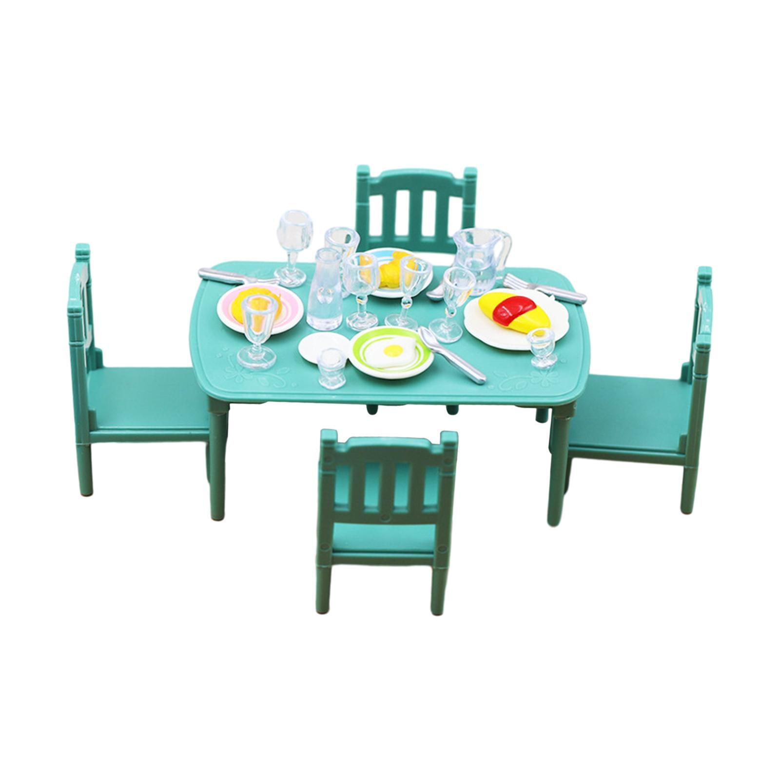 BELOVING 1 12 Dollhouse Dining Room Set Holiday Gifts Dollhouse Table and Chair Model