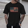 thumbnail image 4 of Casual Shirts for Mens Patriotic Farm Tractor Short Sleeve Beach Tops,Black,L, 4 of 4