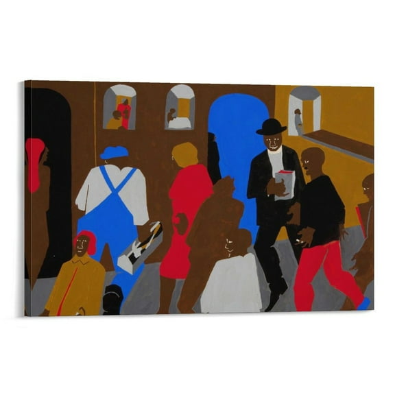 Jacob Lawrence Print Painting (4) Art Poster Canvas Painting Decor Wall Print Photo Gifts Home Modern Decorative Posters 20x30inch(50x75cm)