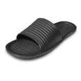 thumbnail image 2 of Men's Black Poolside Slip On Spa Slide Shower Sandals (XL), 2 of 3