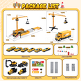 thumbnail image 6 of WonderStone Kids Construction Trucks Toys, Alloy Car Vehicles Set with Light and Sound, Dump Truck, Excavator, Crane, Concrete Truck for 3-7 Years Old Boys Thanksgiving Christmas Birthday Gifts, 6 of 10