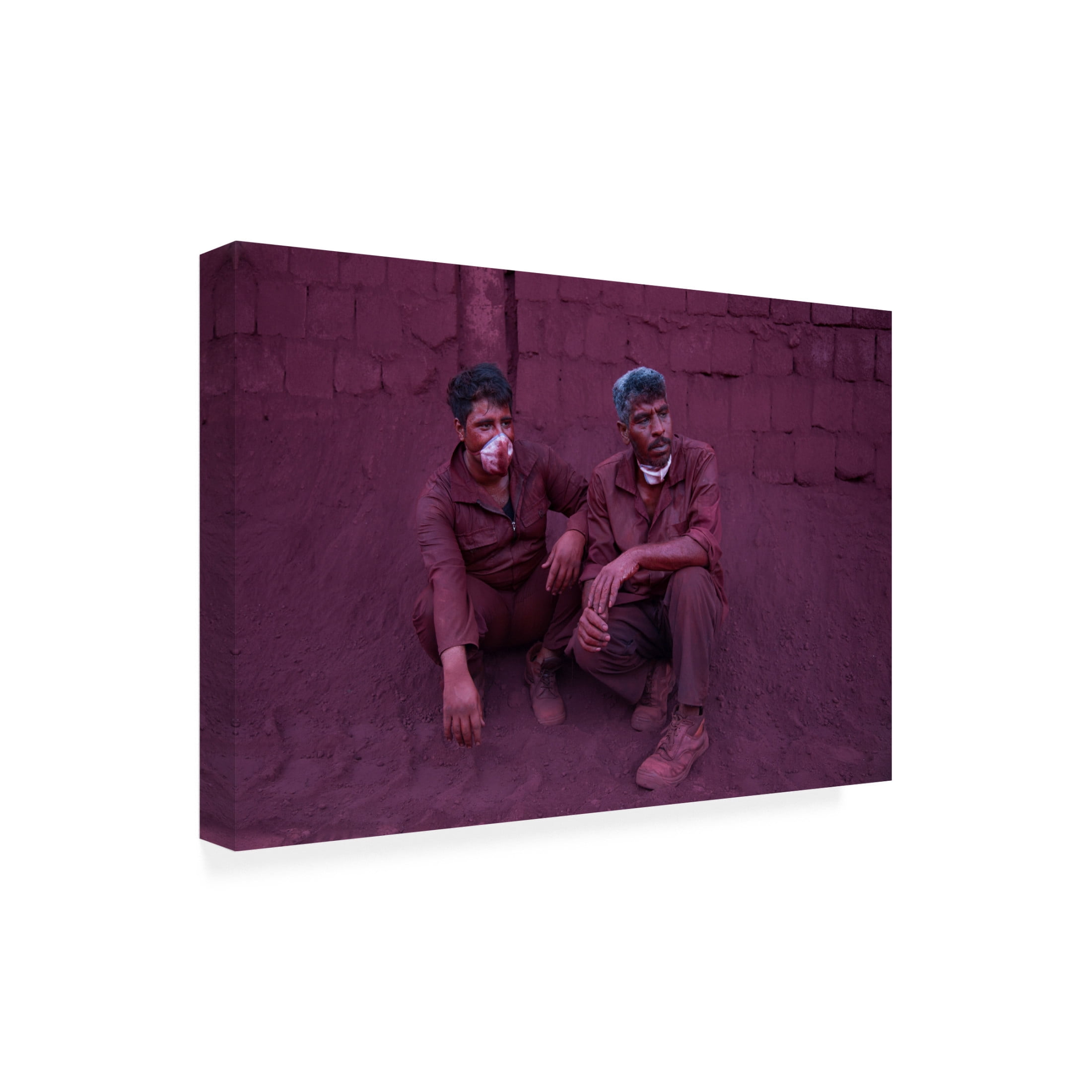 Canvas Wall Art - Pantea Naghavi Anaraki 'Red Worker' Wall Art for Living Room, Bedroom, or Office D?cor by Trademark Fine Art - 24 x 16 Inches