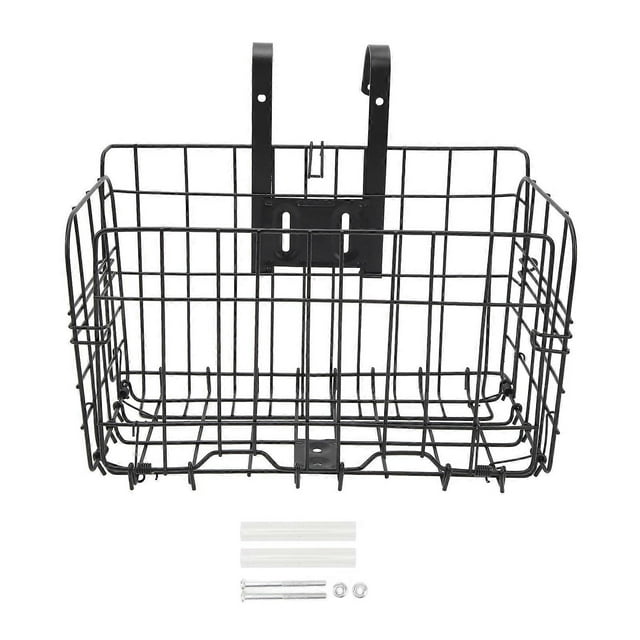 Foldable Wire Mesh Rear Bike Basket, Foldable, Detachable, Front and Rear Hanging, Mountain Bike Luggage Rack