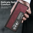 thumbnail image 5 of K-Lion for Samsung Galaxy Z Fold 3 5G Full Dual Protection Case, Built-in Screen Protector Hidden Magnetic Kickstand Camera Lens Protection Shockproof Case for ZFold 3 7.6 inch, Winered, 5 of 8