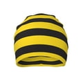 Black And Yellow Bee Stripe Adult Knitted Hat Beanie Cap Sports