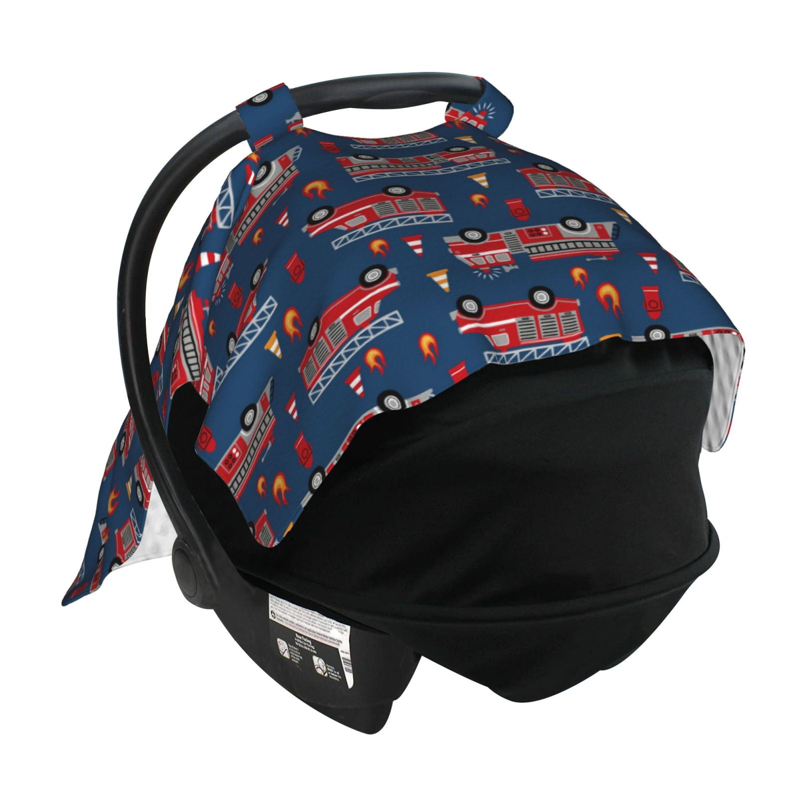 Car Seat Cover Baby - Fire Truck 1 Breathable Infant Car Seat Cover for Baby Carseat, Lightweight Comfort Baby Essentials Must Haves Newborn Stuff for Girl Boy