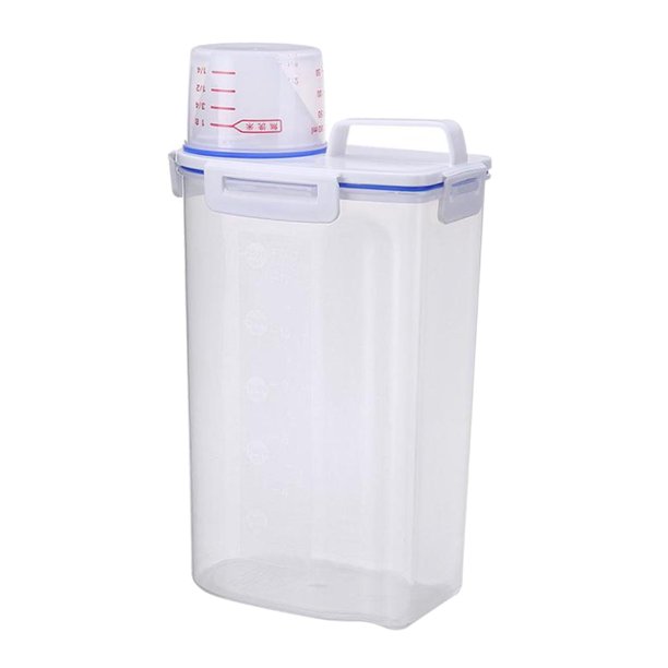 contenedor de almacenamiento de cereales Caja De Almacenamiento De Dispensador De Cereales De Plástico Contenedor De Arroz De Grano De Comida 3L 3L Magideal contenedor de almacenamiento de cereales