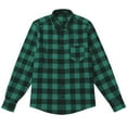 thumbnail image 3 of FYMNSI Christmas Matching Family Outfits Mommy and Me Green Plaid Dresses Father Son Button Down Shirts Xmas Photoshoot Set (Men L), 3 of 7