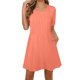 thumbnail image 1 of Vestido de Verano de Manga Corta para la Impresión de las Mujeres Diseño de Cuello Redondo, Vestido Casual de Poliéster Ligero, 1 of 9