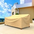 thumbnail image 4 of Budge Small Nutmeg Patio Outdoor Loveseat Cover, All-Seasons, 4 of 6