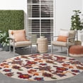 thumbnail image 4 of Nourison Aloha Indoor/Outdoor Multicolor 7’10” x Round Area Rug (8 Round), 4 of 10