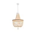 thumbnail image 1 of Colgante con cuentas Living District Jolie de 20 pulgadas, color beige, con cuentas de madera, 1 of 8