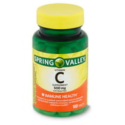 Spring Valley Vitamin C with Rose Hips Supplement, 500 mg, 100 count