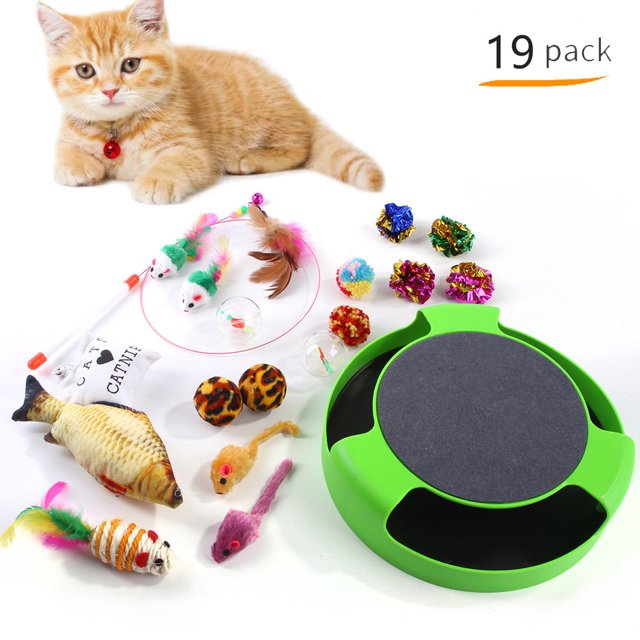 Summary Pet Cat Toy Set 21 Pcts Cat Channel Funnies Stick Plush Mouse Amazon Combination Toy