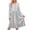 Gray Dress for Women _q, variant on HAPIMO Round Neck Floral Print Pleated Dress Women Casual Dress for Daily Wear Wine L