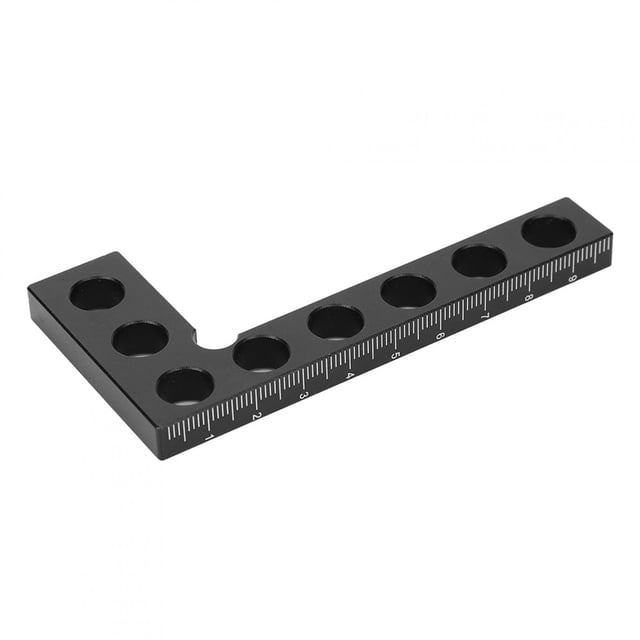 Ángulo De Posicionamiento De 90 Grados Cuadrados Regla De ángulo Recto Herramientas De Carpintería Regla Métrica 0-100 Mm Negro