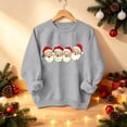 thumbnail image 5 of Qzwdhjm Girls Christmas Sweatshirts Xams Santa Cute Crewneck Sweatshirt with Thin Fleece Long Sleeve Graphic Winter Pullovers 2-15 Year, 5 of 9