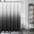 thumbnail image 2 of Cortina de Ducha Negra Cortinas de Ducha Ombre en Blanco y Negro para baño Juego de Cortinas de Ducha de baño de Tela Texturizada, Forro de Cortina de Ducha Impermeable Elega, 2 of 5