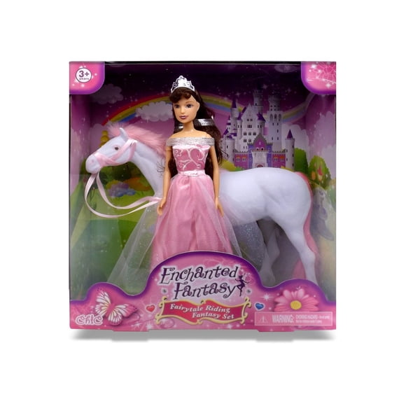 Set de muñeca ENCHANTED FANTASY Princesa montando fantasía