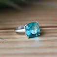 thumbnail image 6 of Blue Topaz Ring, 925 Silver Ring, Prong Setting Ring, Statement Ring, Healing Crystal Ring, Boho Ring, Cocktail Ring, Personalized Ring,, 6 of 6