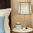 thumbnail image 5 of TOOTOO STAR Square Linen Shade, (10 x 10) ‘x(13 x 13) “x10.5” Spider Replacement Harp Lampshade, 5 of 6