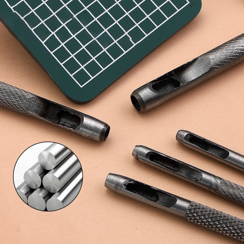 Geemin Round Hollow Punch Set Hole Punching Tool Hollow Punch Set for Fabric