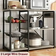 thumbnail image 6 of Faitaliicy 7-Tier Kitchen Bakers Rack With Power Outlet Microwave Oven Stand Industrial Coffee Bar Station With 2 Wire Drawer Kitchen Open Storage Shelf Rack For Spice Pots, 6 of 7