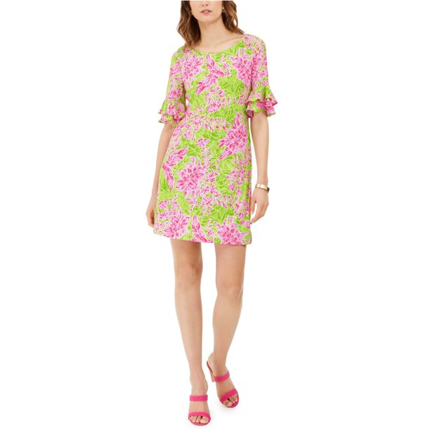 Pappagallo Womens The Erika Shift Vestido, Verde, Grande Pappagallo Shift