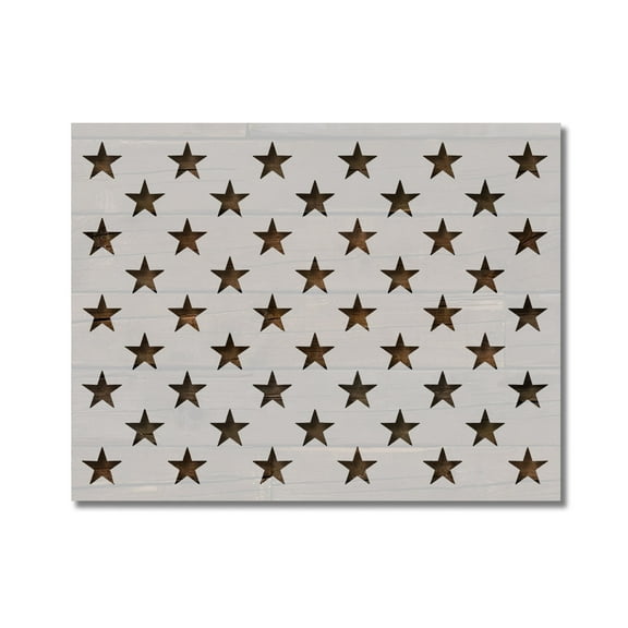 50 Stars Flag Union Star Pattern Stencil Template Reusable 8.5 x 11 for Painting on Walls, Wood, Etc. By Stencilville