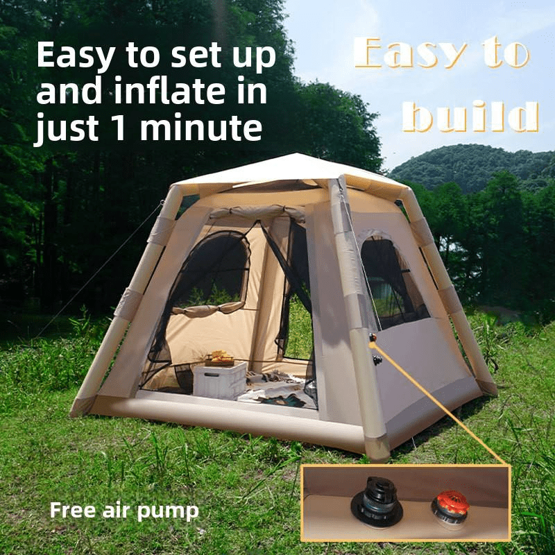 Luxury Fully Automatic Inflatable Tent Quick Opening Outdoor Camping Tent Folding Portable Sun protection Rainproof Picnic Tent