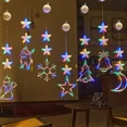 thumbnail image 2 of Luces LED con ventosa para Navidad, Papá Noel, copo de nieve, alce, decoración de ventanas, decoración navideña para el hogar, luces de Año Nuevo, Navidad, 2 of 5